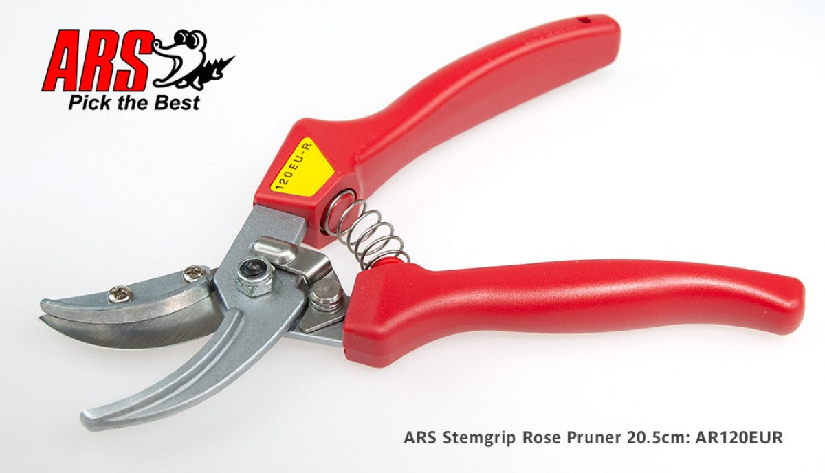 مقص تقليم الورود ARS 120 EU-R، شفرة من الفولاذ المقاوم للصدأ عالي الكربون، للمزارع والحدائق، يقطع السيقان حتى 15 مم