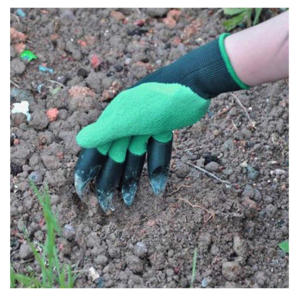 BIGCATCH Cotton Gloves With Latex Coating & Nails, For Garden & Farming