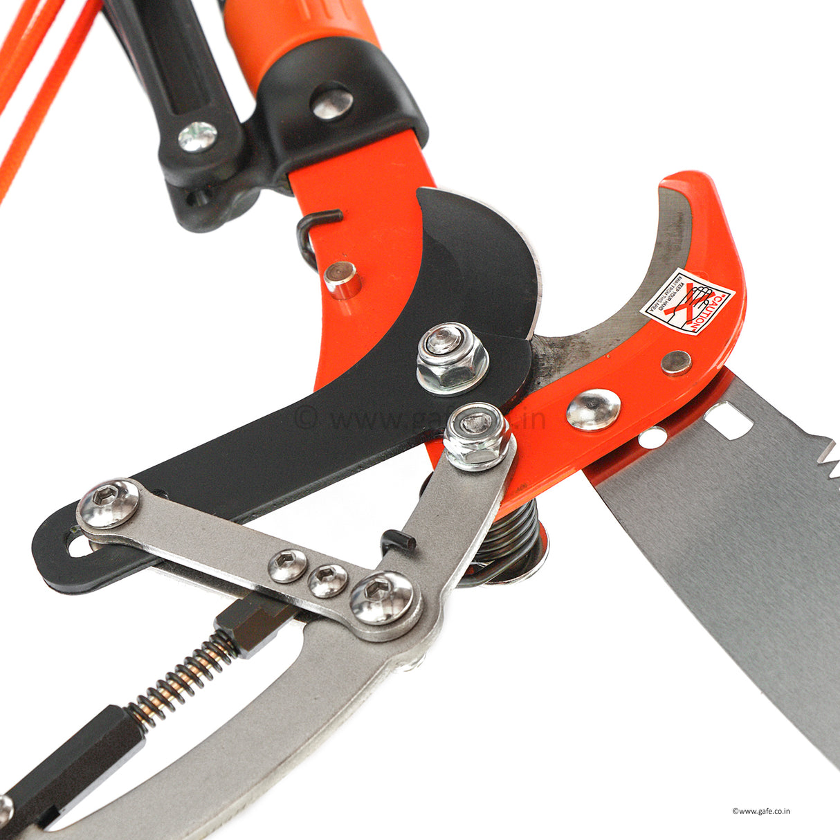 KASB HC-819 Tree Saw with Pruner, 144" Telescopic Fibre glass Rod, Made in Taiwan