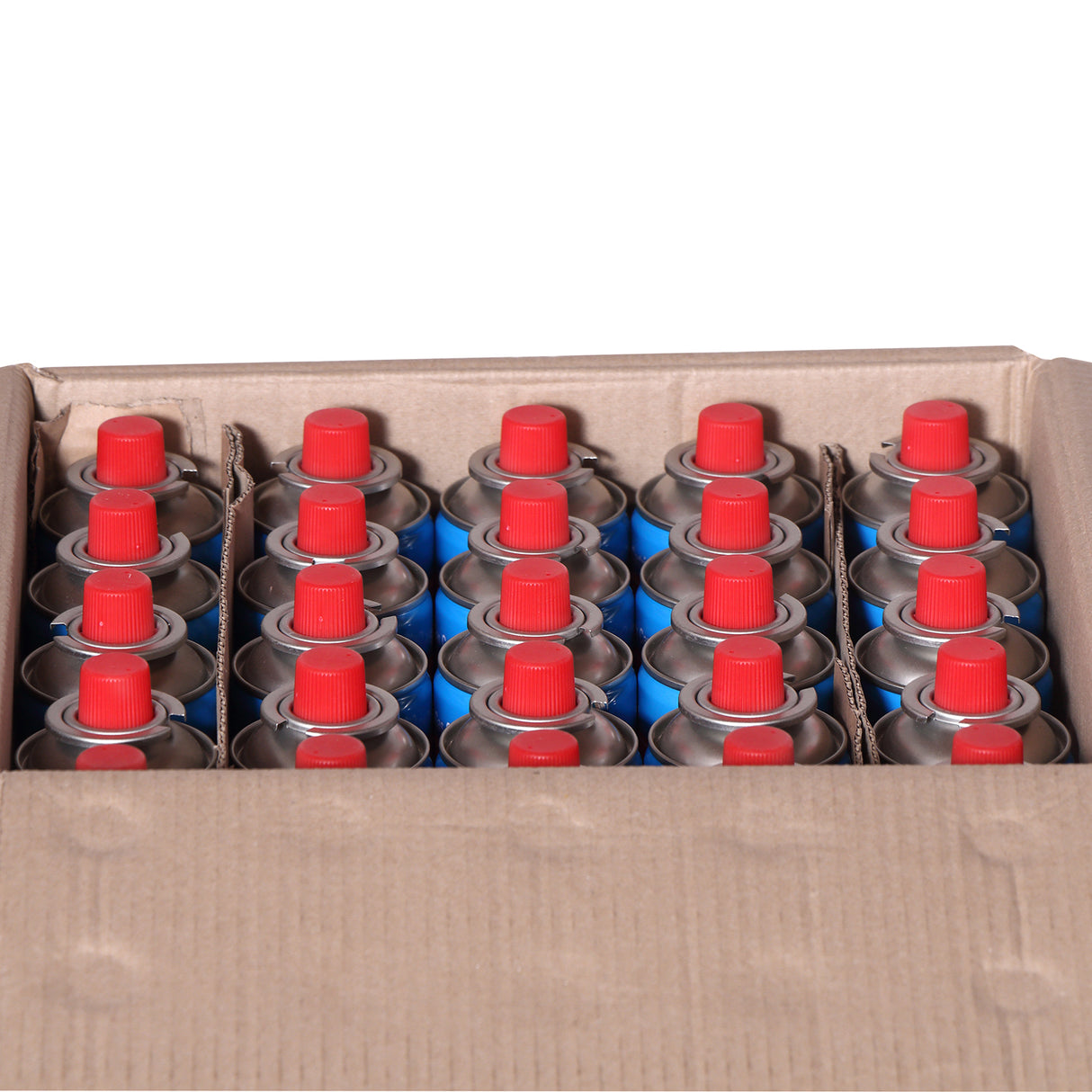 علبة غاز البوتان GC51، علبة تحتوي على 25 قطعة لجهاز الضباب الحراري الصغير والتخييم في الهواء الطلق لموقد الغاز المحمول