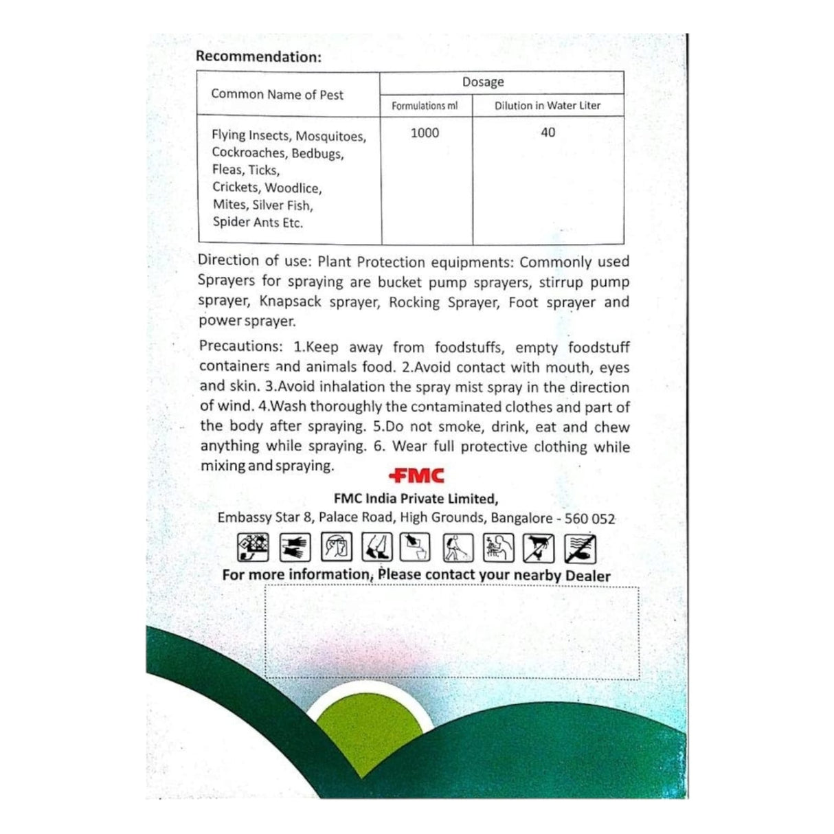 FMC Transportex Propoxur 20% EC (Household Insecticide), 1 Litre, For Cockroach Control