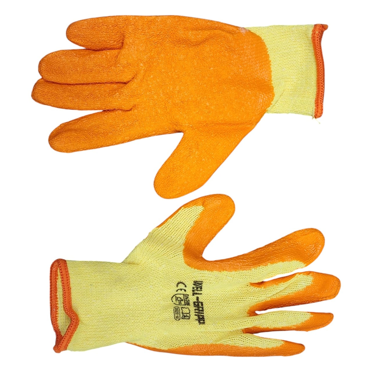 قفازات قطنية للحديقة بمقبض مطاطي، 10 أزواج