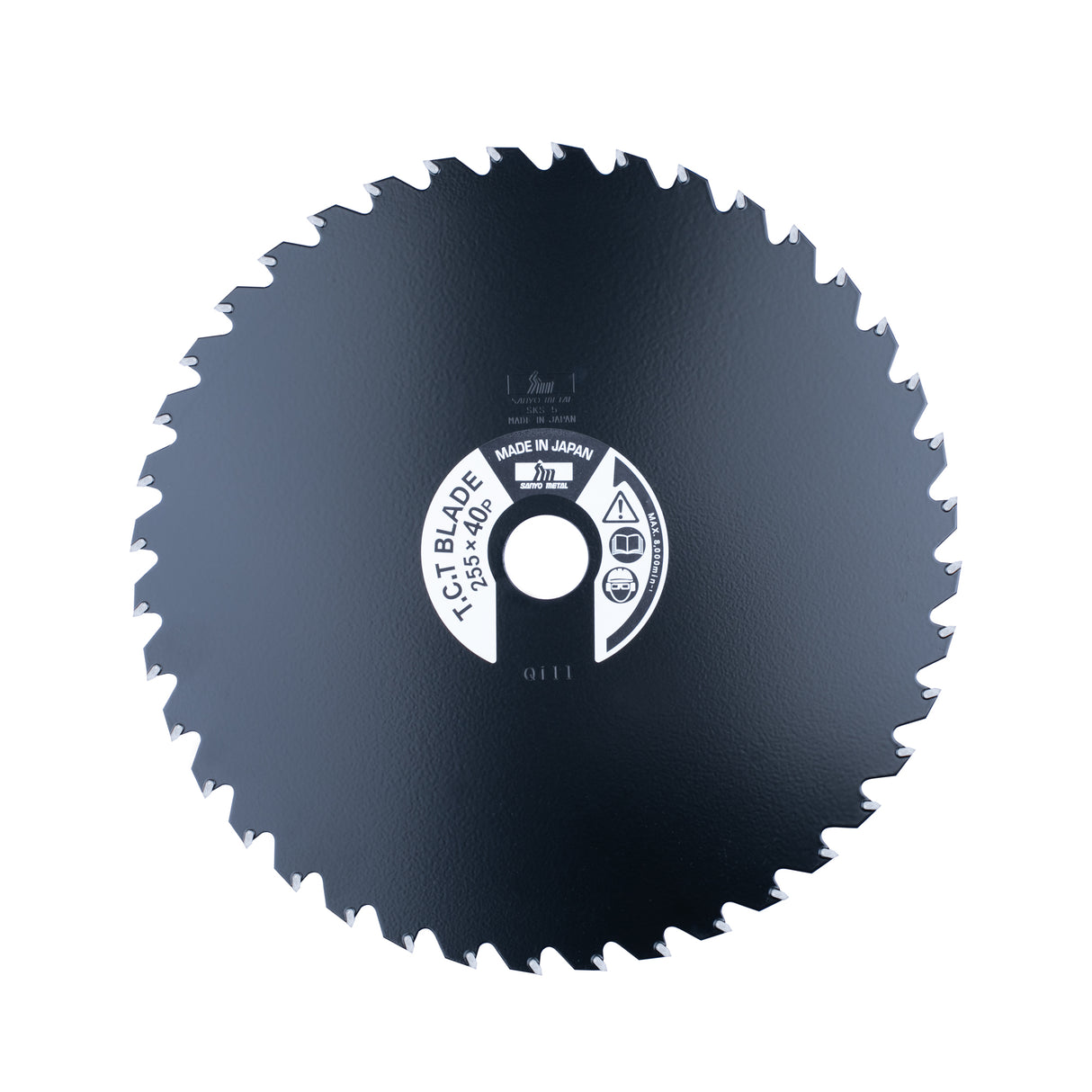 Sanyo Metal TCT Saw Blade 10 Inch (255mm) 40Teeth, Can Cut Upto 4 Inch, For All Brush Cutters, For Cutting Mulberry, Sugarcane, All Type of Agri Crops & Fodder Grass (Made in Japan) (40T X 10 Inch)