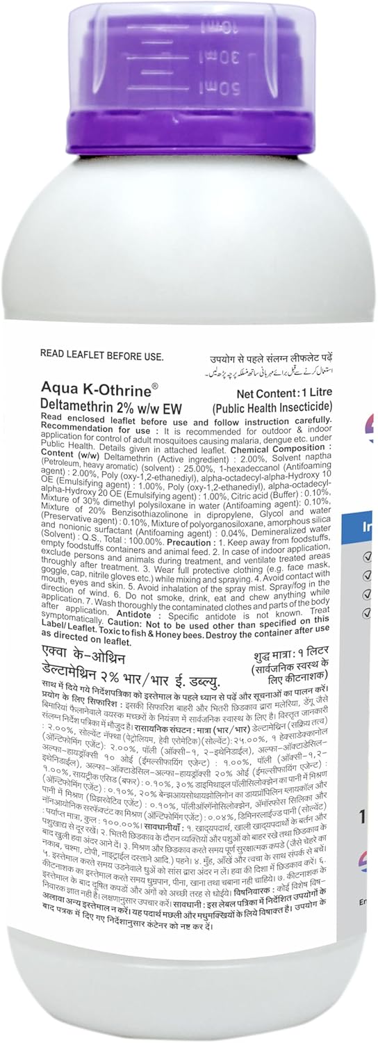 Envu Aqua K Othrine (1L) | Water-based Mosquito Fogging | Advanced Technology for Mosquito Control