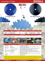 Sanyo Metal TCT Saw Blade 10 Inch (255mm) 40Teeth, Can Cut Upto 4 Inch, For All Brush Cutters, For Cutting Mulberry, Sugarcane, All Type of Agri Crops & Fodder Grass (Made in Japan) (40T X 10 Inch)