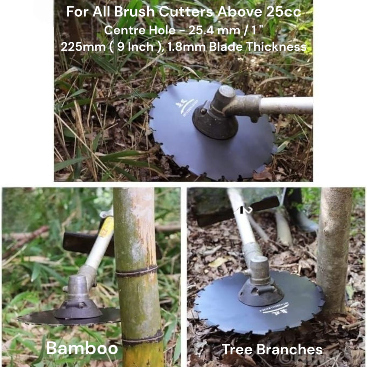 Sanyo Metal Clearing Saw Blade For All Brush Cutters, 9 Inches (225 mm), 24Teeth, For Cutting Bamboo, Trees & Branches, Shrubs, Cuts Upto 3 Inch (Made in Japan) (24T X 9 Inch)
